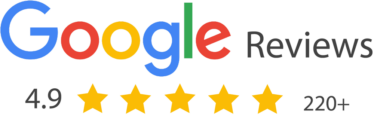 Google Review Badge with over 220 5 star reviews