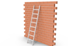 Ladder on wall in place of an attic ladder